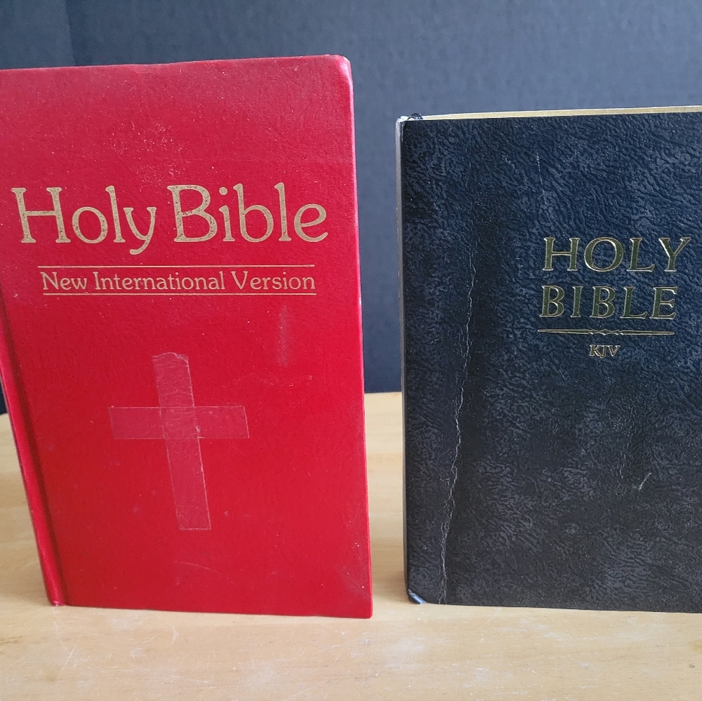 Two Bibles: New International Version & King James Version